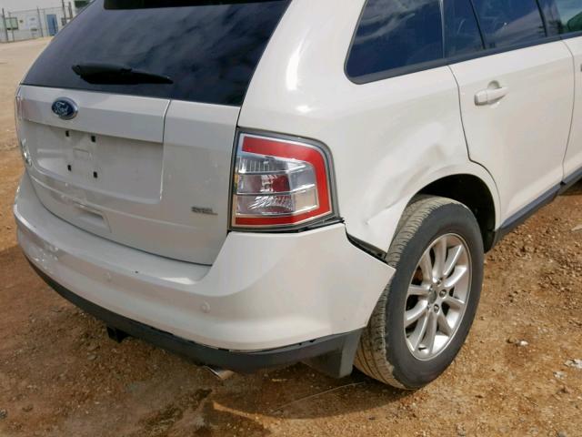 2FMDK38C09BA85926 - 2009 FORD EDGE SEL WHITE photo 9