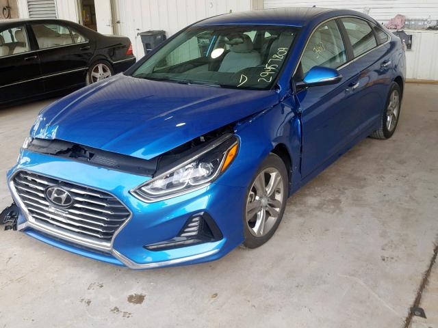 5NPE34AFXJH611813 - 2018 HYUNDAI SONATA SPO BLUE photo 2