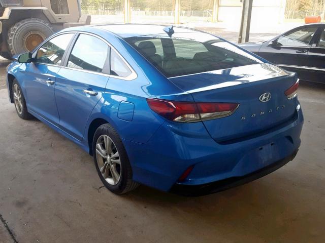 5NPE34AFXJH611813 - 2018 HYUNDAI SONATA SPO BLUE photo 3