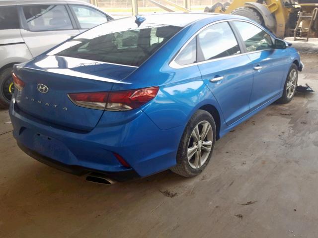 5NPE34AFXJH611813 - 2018 HYUNDAI SONATA SPO BLUE photo 4