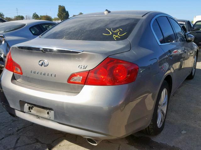 JN1CV6AP6AM400493 - 2010 INFINITI G37 BASE GRAY photo 4