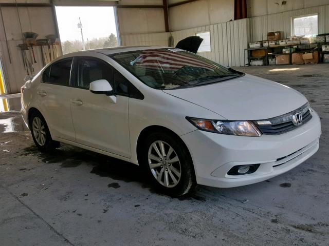 2HGFB2F91CH571276 - 2012 HONDA CIVIC EXL WHITE photo 1