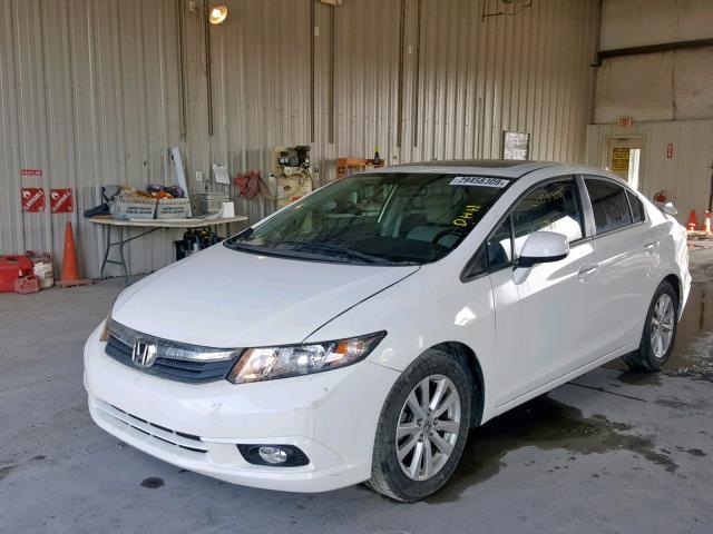 2HGFB2F91CH571276 - 2012 HONDA CIVIC EXL WHITE photo 2