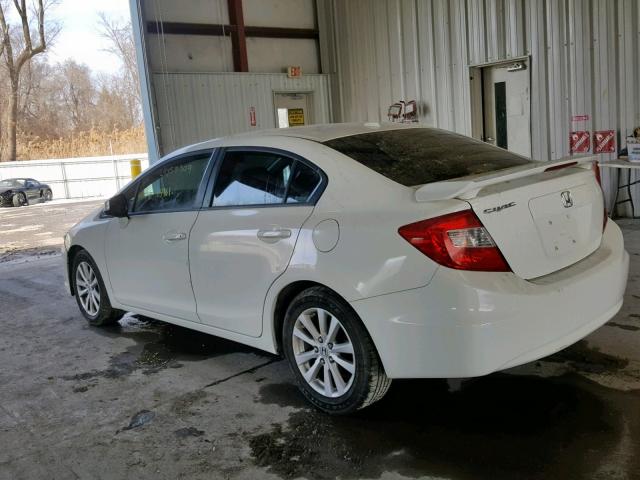 2HGFB2F91CH571276 - 2012 HONDA CIVIC EXL WHITE photo 3