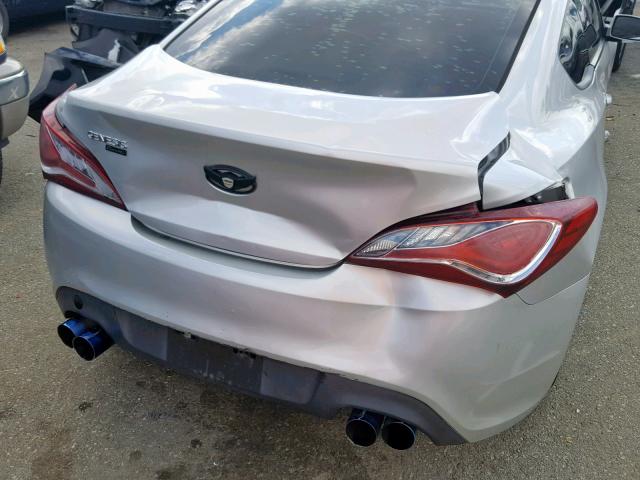 KMHHT6KD5DU089006 - 2013 HYUNDAI GENESIS CO SILVER photo 9