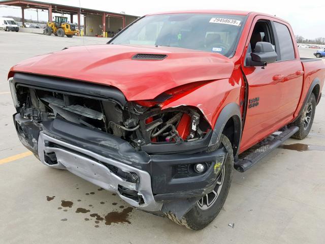 1C6RR6YT8HS684527 - 2017 RAM 1500 REBEL წითელი ფოტო 2
