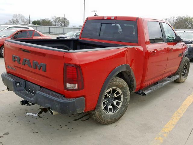 1C6RR6YT8HS684527 - 2017 RAM 1500 REBEL წითელი ფოტო 4