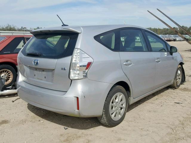 JTDZN3EU8D3244151 - 2013 TOYOTA PRIUS V SILVER photo 4