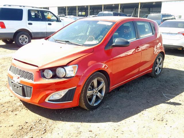 1G1JG6SB9E4113763 - 2014 CHEVROLET SONIC RS RED photo 2