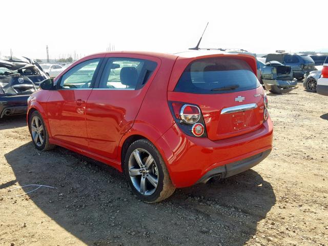 1G1JG6SB9E4113763 - 2014 CHEVROLET SONIC RS RED photo 3