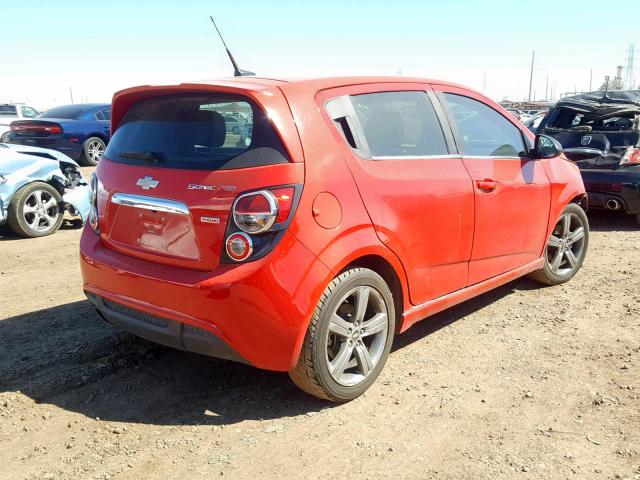 1G1JG6SB9E4113763 - 2014 CHEVROLET SONIC RS RED photo 4