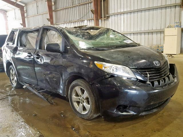 5TDZK3DC1FS542432 - 2015 TOYOTA SIENNA BLACK photo 1