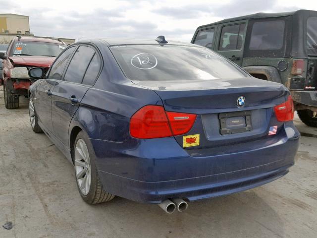 WBAPH5C57BA447592 - 2011 BMW 328 I SULE BLUE photo 3