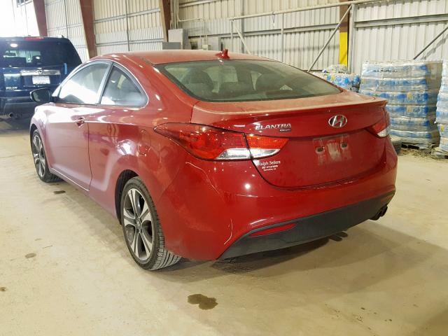 KMHDH6AE7DU008761 - 2013 HYUNDAI ELANTRA CO RED photo 3