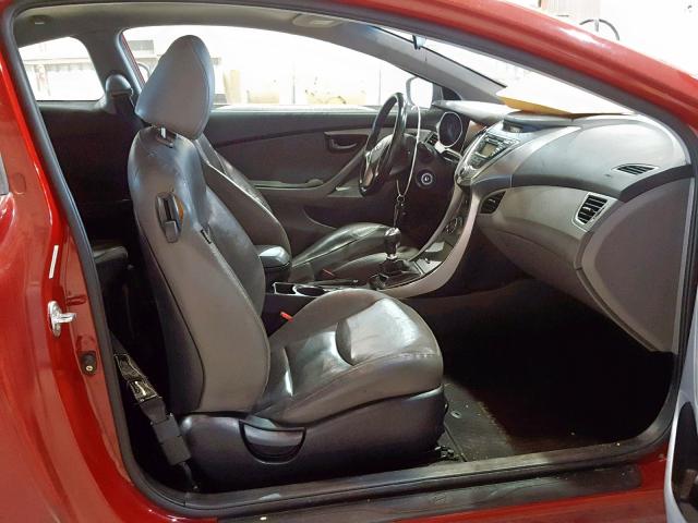 KMHDH6AE7DU008761 - 2013 HYUNDAI ELANTRA CO RED photo 5