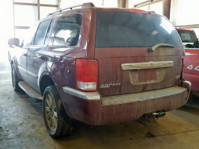 1A8HW58268F150412 - 2008 CHRYSLER ASPEN LIMI BURGUNDY photo 3