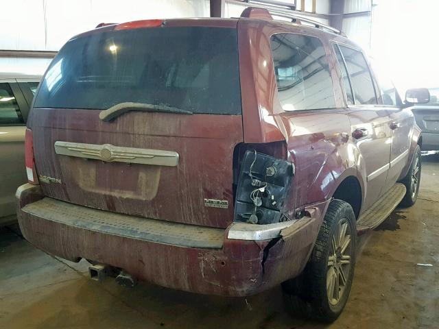 1A8HW58268F150412 - 2008 CHRYSLER ASPEN LIMI BURGUNDY photo 4