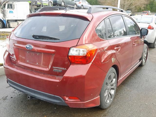 JF1GPAU67CH210735 - 2012 SUBARU IMPREZA SP MAROON photo 4