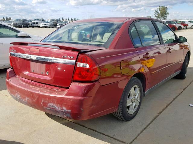 1G1ZT54895F133770 - 2005 CHEVROLET MALIBU LS BURGUNDY photo 4