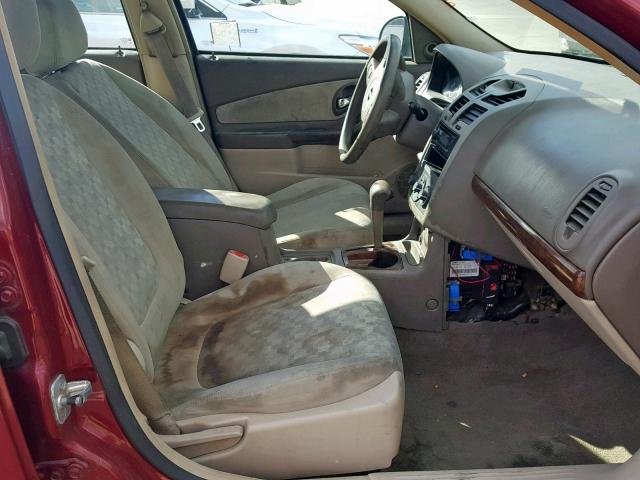 1G1ZT54895F133770 - 2005 CHEVROLET MALIBU LS BURGUNDY photo 5
