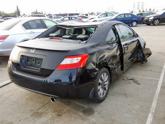 2HGFG12939H527693 - 2009 HONDA CIVIC EXL BLACK photo 4