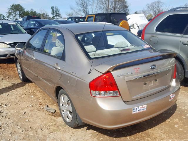 KNAFE121085494833 - 2008 KIA SPECTRA EX GOLD photo 3