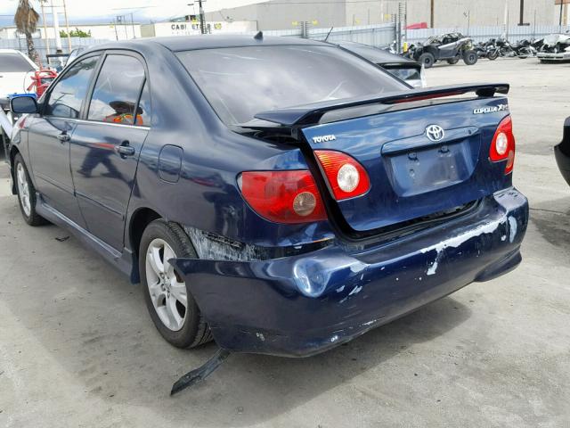 2T1BY32E85C376499 - 2005 TOYOTA COROLLA XR BLUE photo 3