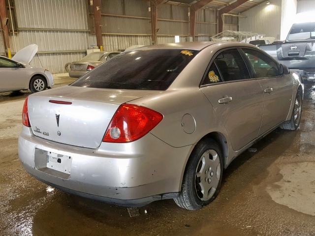 1G2ZF57B384247113 - 2008 PONTIAC G6 VALUE L SILVER photo 4