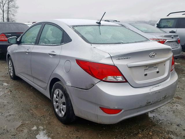 KMHCT4AE3HU274458 - 2017 HYUNDAI ACCENT SE SILVER photo 3