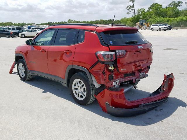 3C4NJCAB3JT254794 - 2018 JEEP COMPASS SP BURGUNDY photo 3