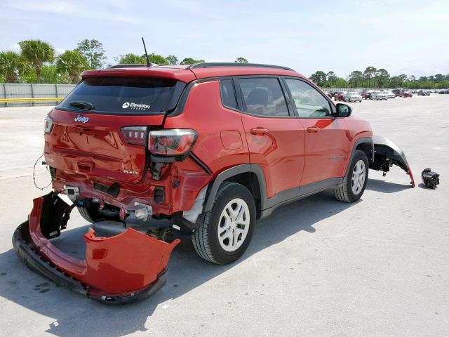 3C4NJCAB3JT254794 - 2018 JEEP COMPASS SP BURGUNDY photo 4