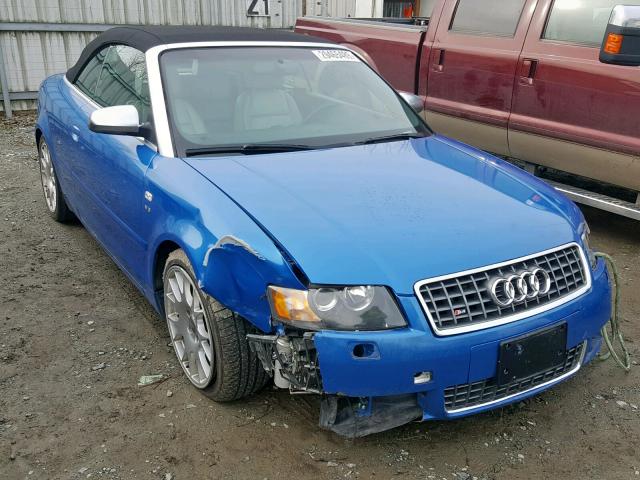 WUARL48H26K900768 - 2006 AUDI S4 QUATTRO BLUE photo 1