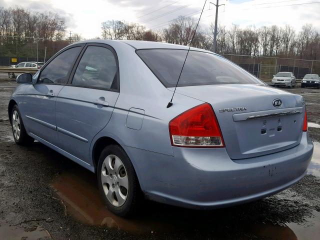 KNAFE121475474423 - 2007 KIA SPECTRA EX BLUE photo 3