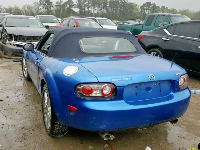 JM1NC25F060110450 - 2006 MAZDA MX-5 MIATA BLUE photo 3