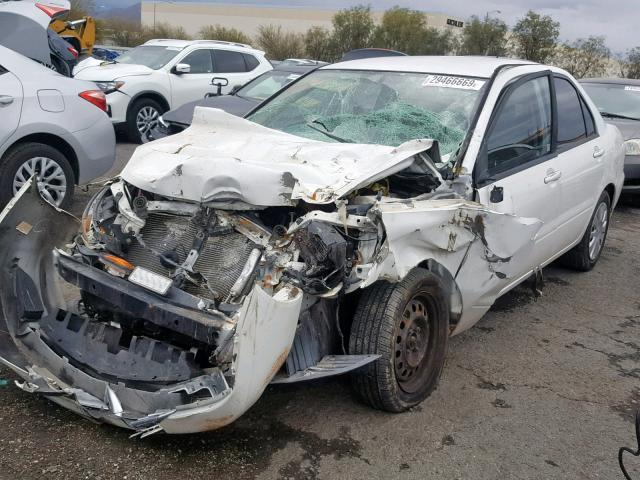 JA3AJ26E96U005567 - 2006 MITSUBISHI LANCER ES WHITE photo 2