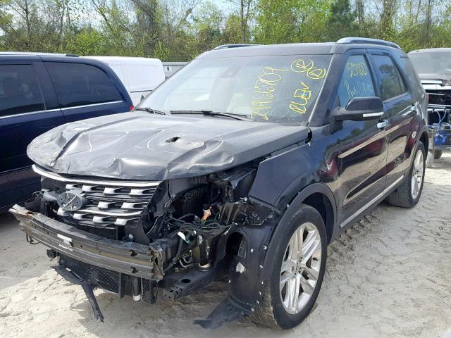 1FM5K7F87GGB58886 - 2016 FORD EXPLORER L BLACK photo 2