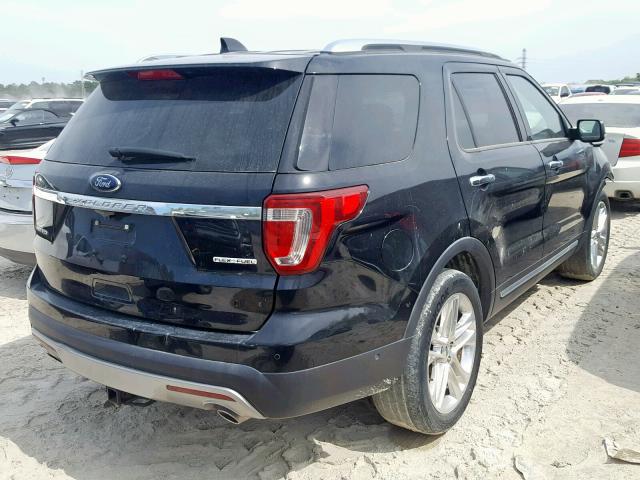 1FM5K7F87GGB58886 - 2016 FORD EXPLORER L BLACK photo 4