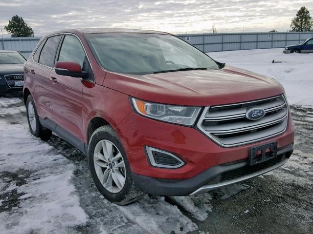 2FMPK4J91FBB74529 - 2015 FORD EDGE SEL MAROON photo 1