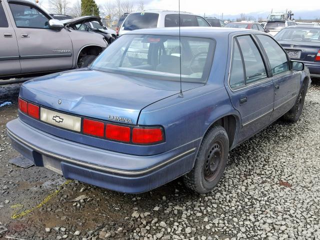 2G1WL54TXP9111280 - 1993 CHEVROLET LUMINA BLUE photo 4