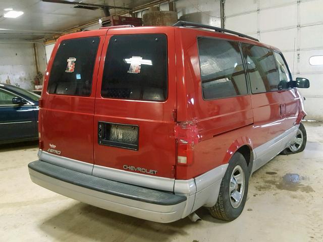 1GNDM19W2YB148483 - 2000 CHEVROLET ASTRO RED photo 4