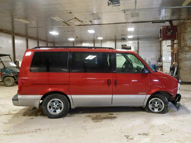 1GNDM19W2YB148483 - 2000 CHEVROLET ASTRO RED photo 9