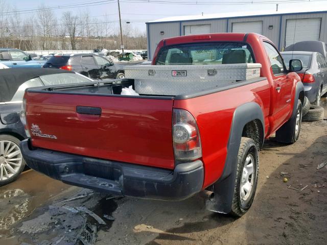 5TEPX42NX9Z596340 - 2009 TOYOTA TACOMA RED photo 4