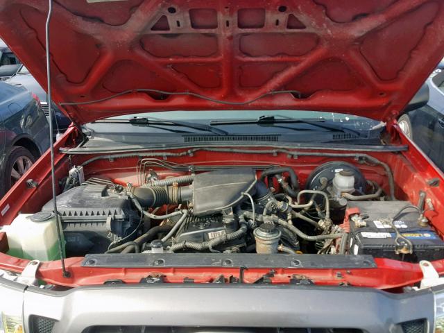 5TEPX42NX9Z596340 - 2009 TOYOTA TACOMA RED photo 7