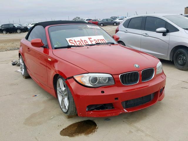 WBAUN7C59CVM25840 - 2012 BMW 135 I RED photo 1