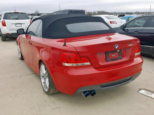 WBAUN7C59CVM25840 - 2012 BMW 135 I RED photo 3