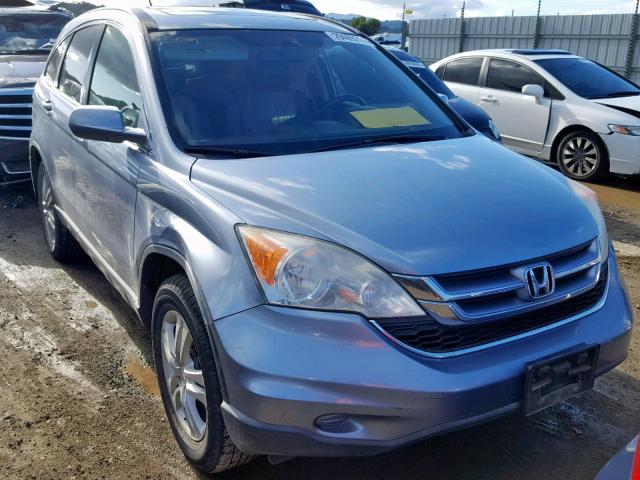 JHLRE4H74AC014083 - 2010 HONDA CR-V EXL BLUE photo 1