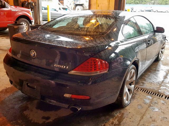 WBAEH13496CR50526 - 2006 BMW 650 I BLACK photo 4