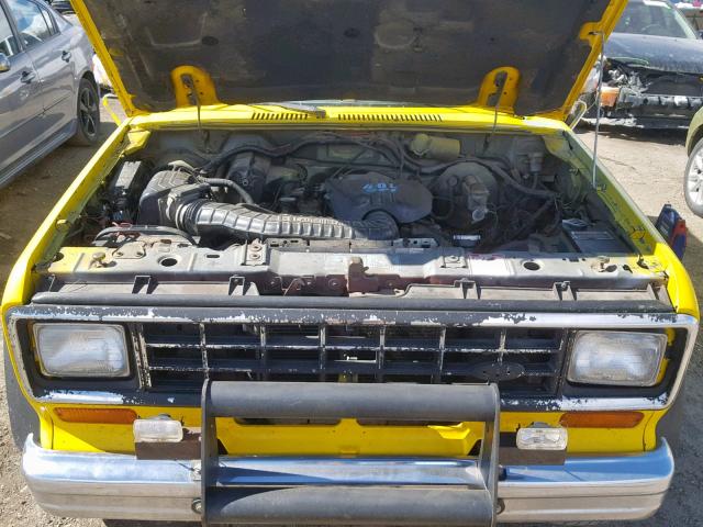 1FMCU14SXEUC04089 - 1984 FORD BRONCO II YELLOW photo 7