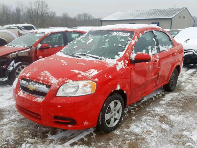 KL1TD5DE5BB151175 - 2011 CHEVROLET AVEO LS RED photo 2