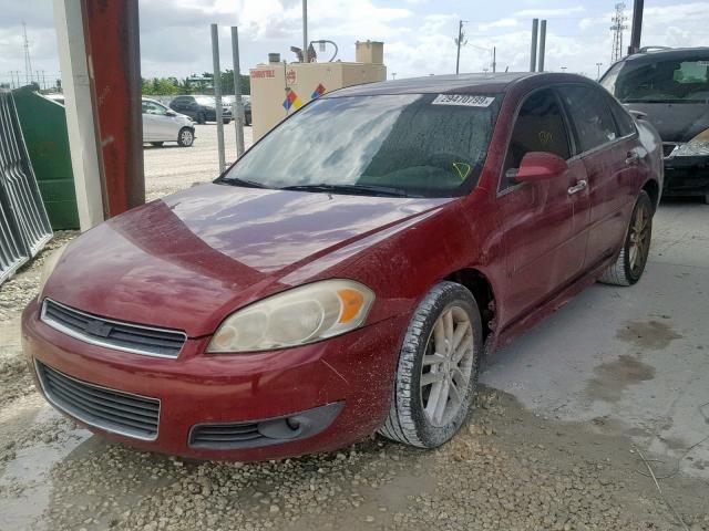 2G1WC5EM7A1183129 - 2010 CHEVROLET IMPALA LTZ BURGUNDY photo 2